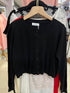 Casual Round Knitted Crop Cardigan